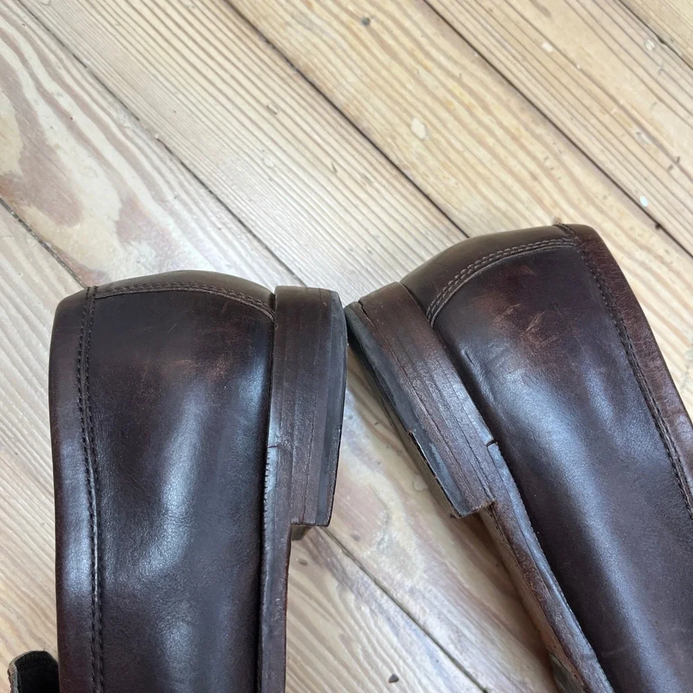 Cole Haan Mens Pinch Penny Loafer Dark Brown Leather preppy office Size 9 flats